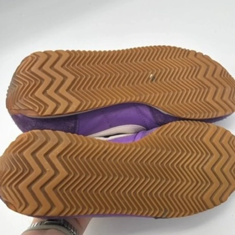 Nike Cortez Sneakers Women Sz 9 Purple Suede Nylon Retro Running Shoes